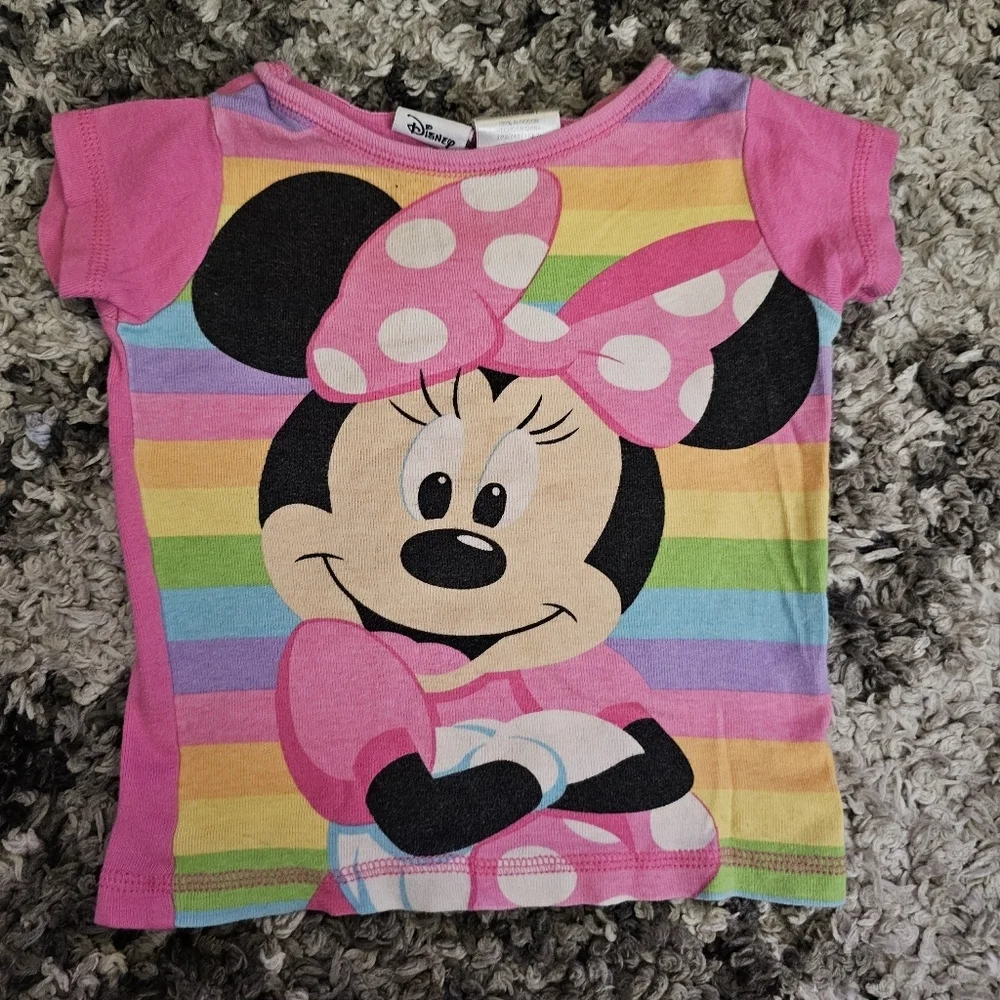 Kids Disney Minnie Mouse Pj Top Pajama Tshirt Size 24 months